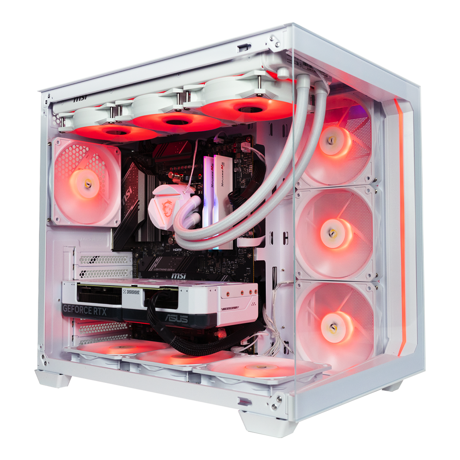 Pc gaming Ryzen 7 7800X3D, Rtx 4070 SUPER 12Gb WHITE, Ram 32Gb Ddr5 6000Mhz WHITE, SSD NVMe 1000 Gb, Wifi, Dissipatore a Liquido 240mm WHITE, Windows 11 Pro