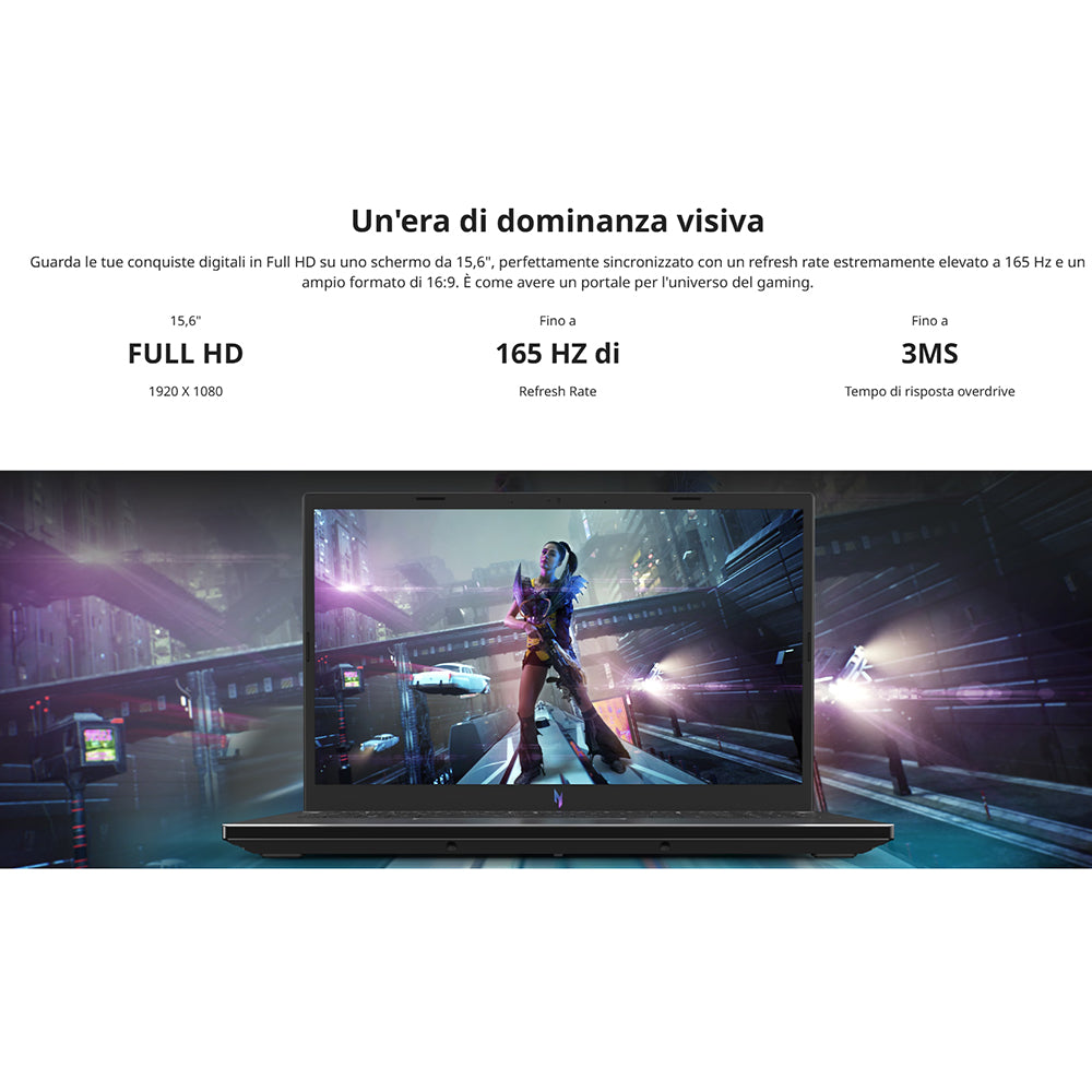 Acer Nitro V15 , Notebook gaming i9 13900H , RTX 4060 8 GB GDDR6 , Ram 40  Gb DDR5 , Ssd 1 Tb NVMe , Display 15.6" IPS 165 Hz, tastiera retroilluminata, Thunderbolt 4.0, Windows 11