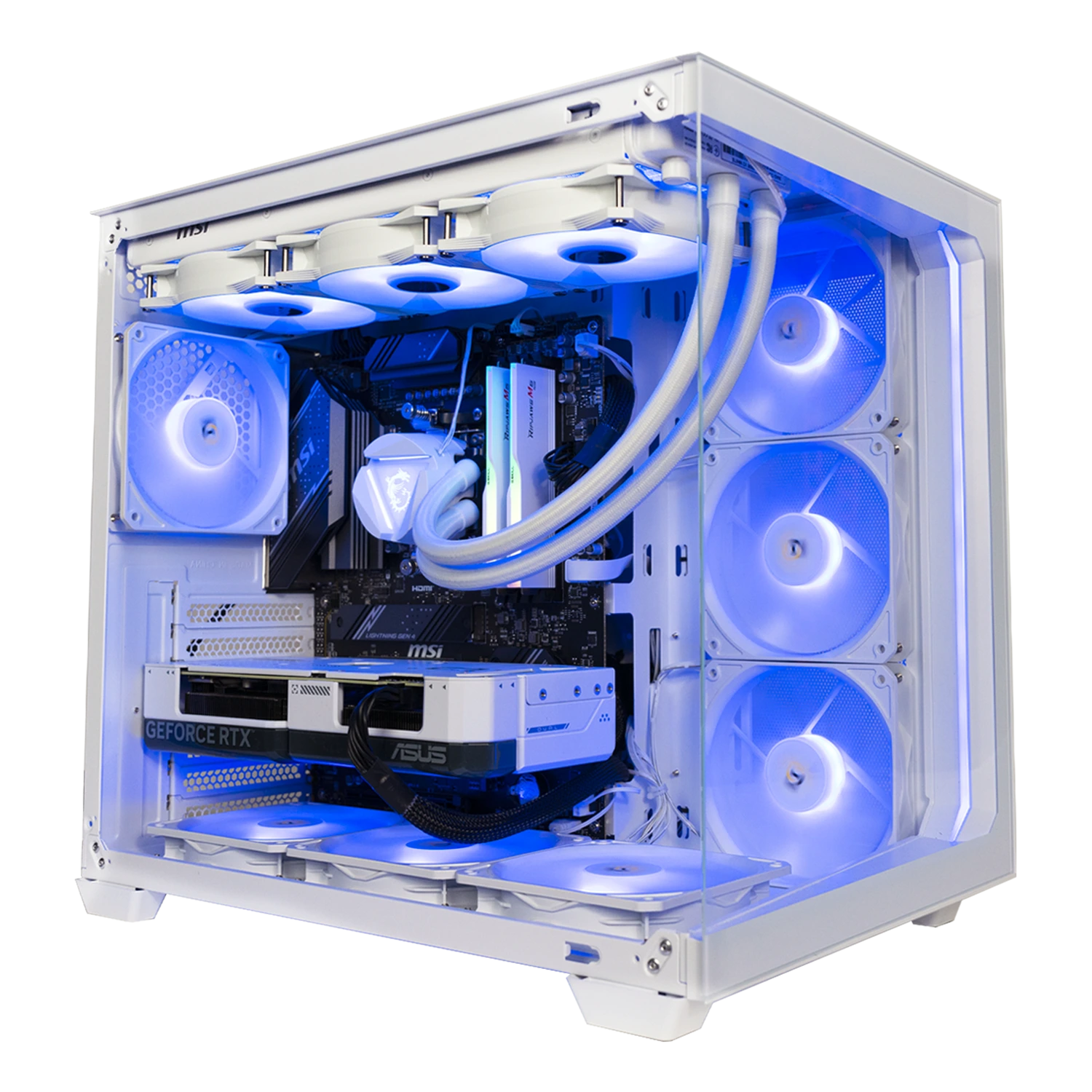 Pc gaming Intel i7 14700K, RTX 4060 Ti 8GB WHITE, Ram 32Gb 6000Mhz Ddr5 WHITE, SSD NVMe 1000Gb, Dissipatore a Liquido 240mm WHITE, Windows 11 Pro