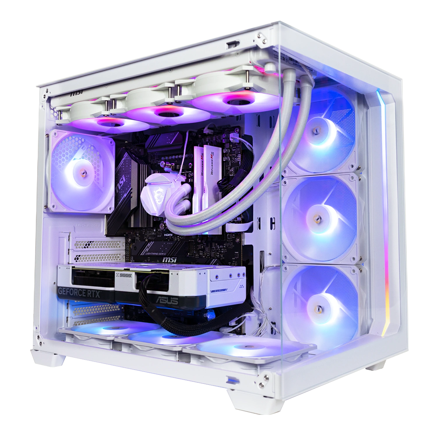 Pc gaming Intel i7 14700K, RTX 4060 Ti 8GB WHITE, Ram 32Gb 6000Mhz Ddr5 WHITE, SSD NVMe 1000Gb, Dissipatore a Liquido 240mm WHITE, Windows 11 Pro