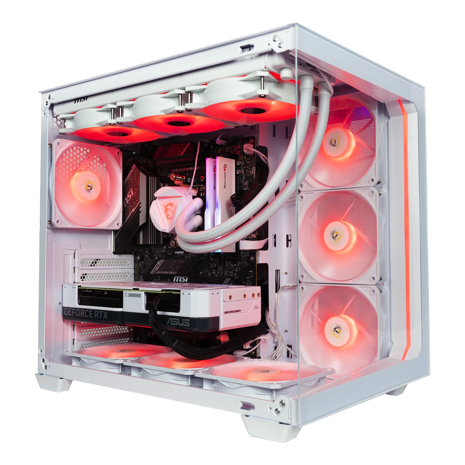 Pc gaming Intel i7 14700K, RTX 4060 Ti 8GB WHITE, Ram 32Gb 6000Mhz Ddr5 WHITE, SSD NVMe 1000Gb, Dissipatore a Liquido 240mm WHITE, Windows 11 Pro